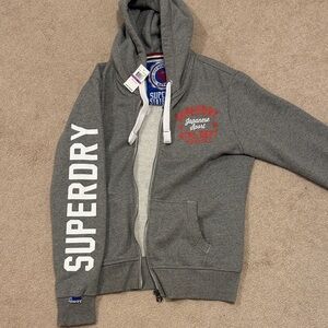 Superdry Japanese Sport Athl. Dept Track & Field Zip-Up Hoodie — Size 2XL | NWT